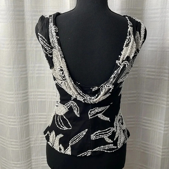 Sean Collection beaded silk top - Picture 3 of 9